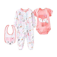 Medylove fox-pattern romper for dolls, cheerful daily playwear