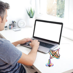 Meekoo gyroscope shows base movement during rotation for engagement.