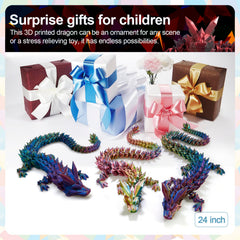 Meet Gladness large dragon toy presented in gift-ready box.