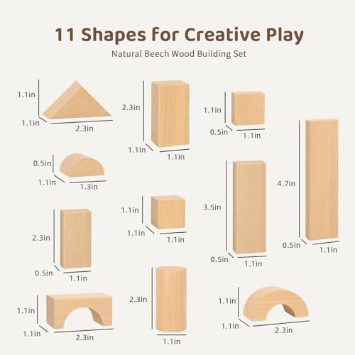 Meeyoo beech blocks arranged as a rocket inspire storytelling and problem solving.