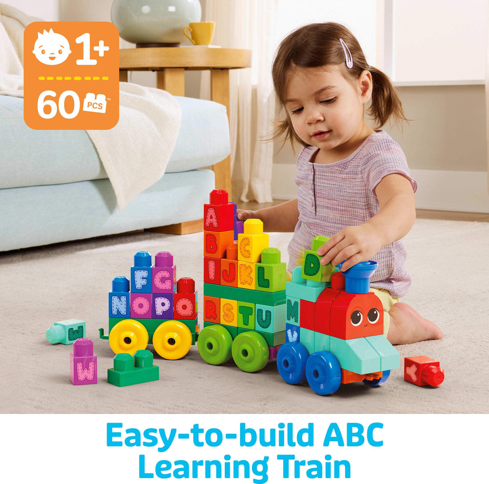 Mega Bloks First Builders toddler blocks side view, easy to grip for little hands.