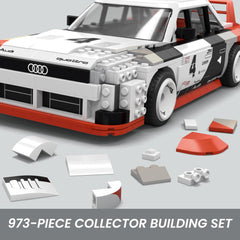 Audi 90 Quattro IMSA GTO removable hood reveals engine and components