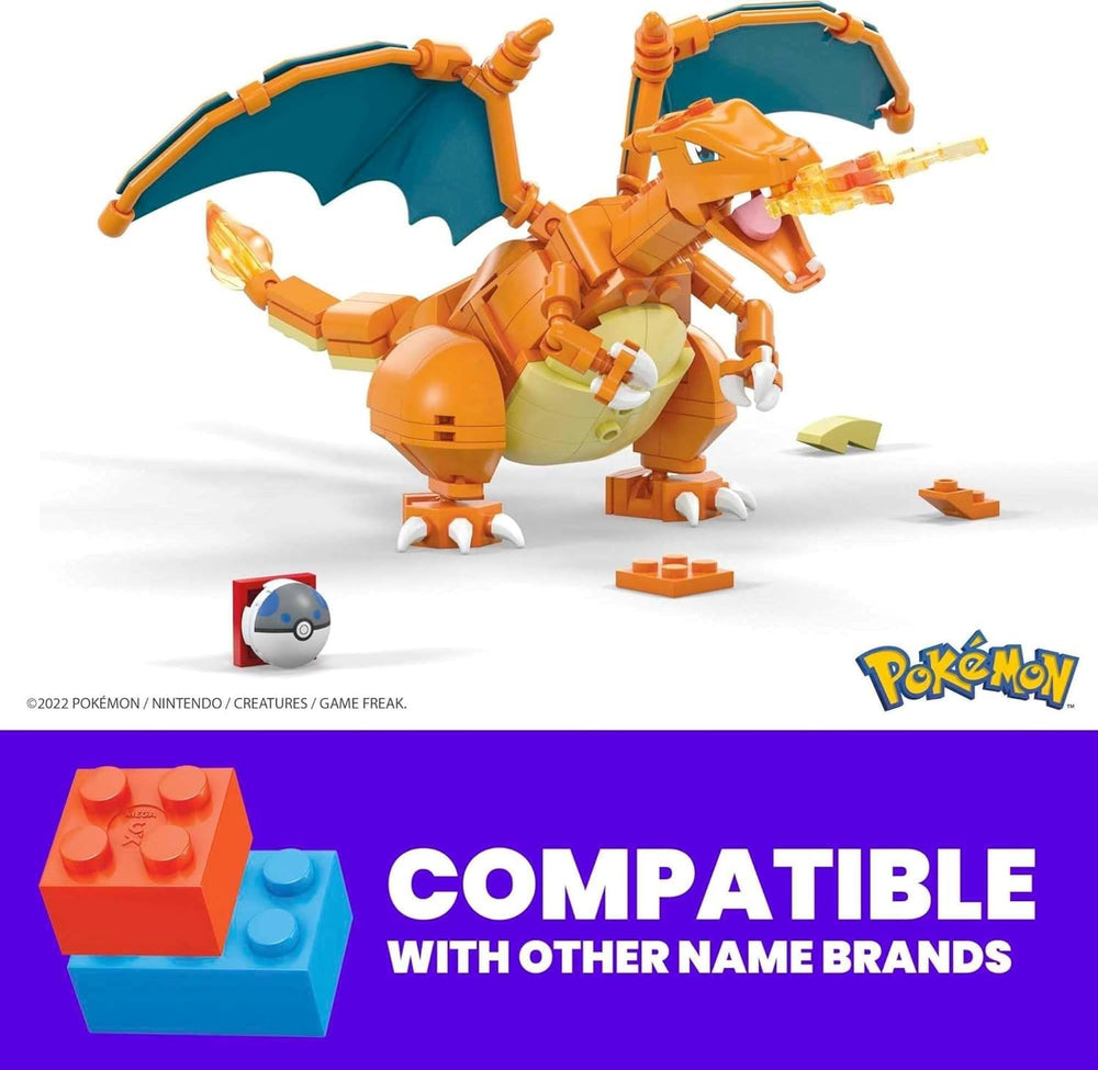 Mega Brands Charizard 223-pieces set enables varied builds and repeatable play