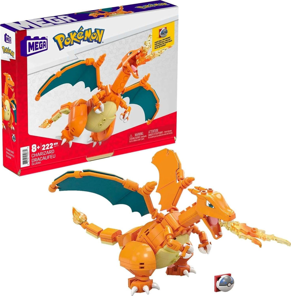 Mega Brands Charizard poseable wings for dynamic battle poses and imaginative play