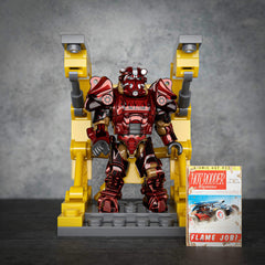 Mega Brands Hot Rod Flames T-60 figure highlighting bold detailing for shelf
