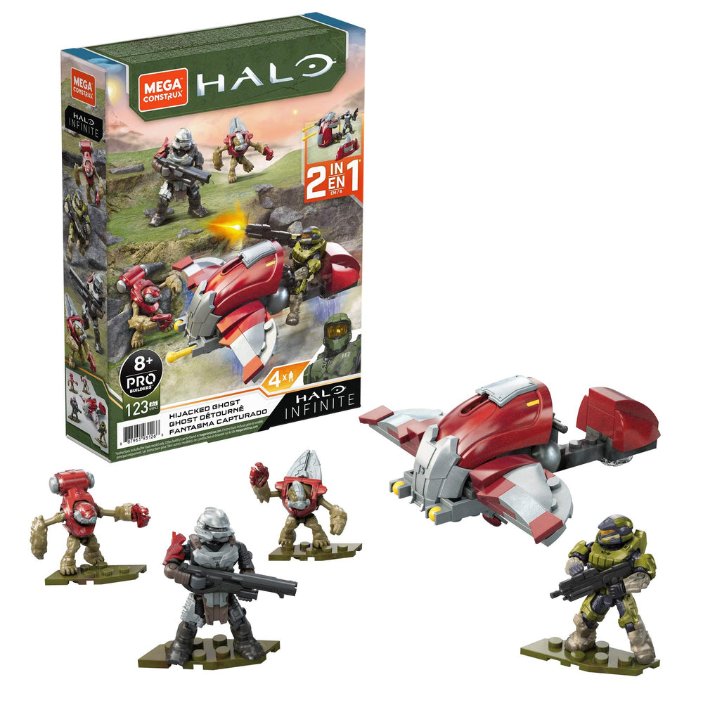 Mega Brands Halo hijacked ghost vehicle with cockpit for immersive space battles