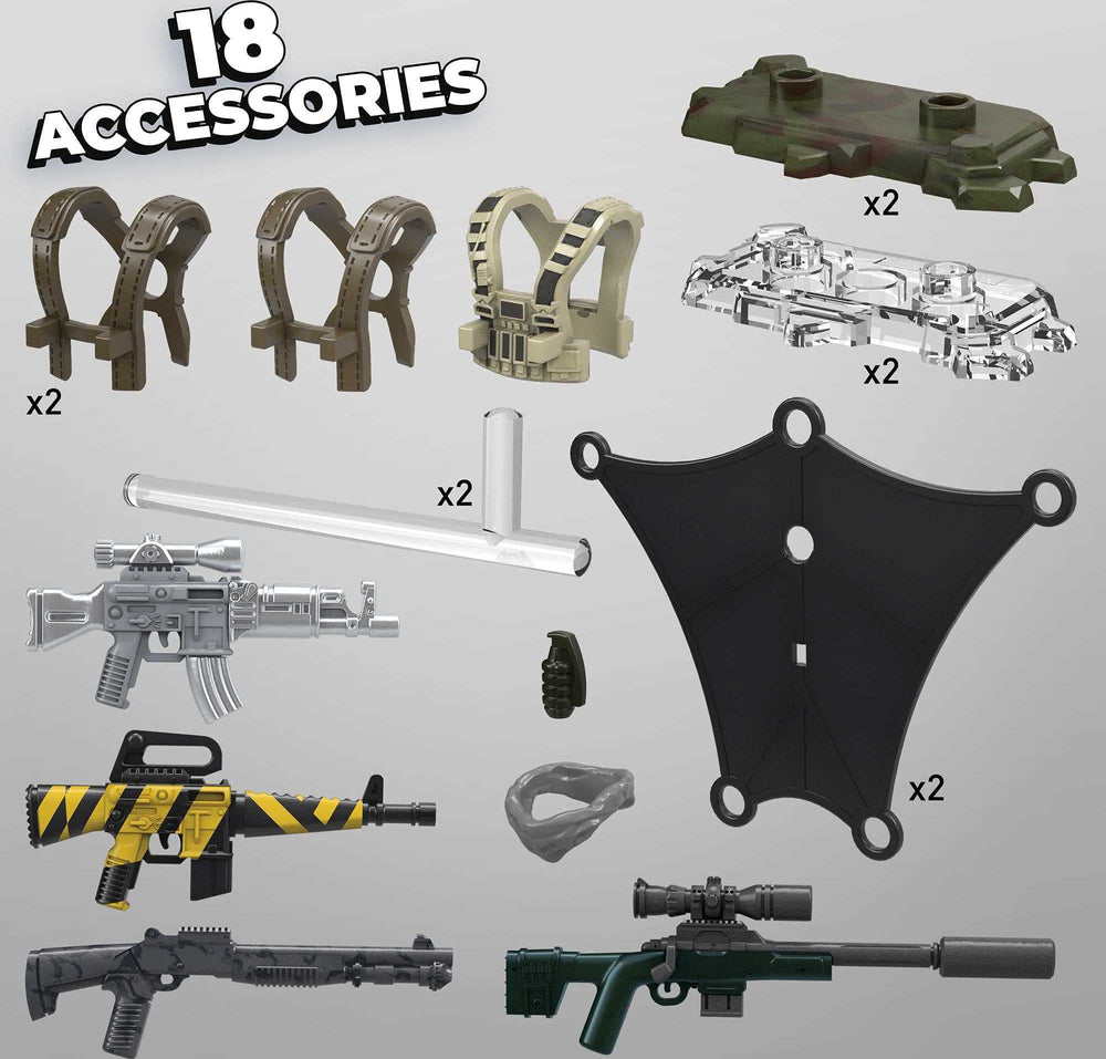 Mega Construx Call of Duty Air Drop Frank Woods figure with accessory options