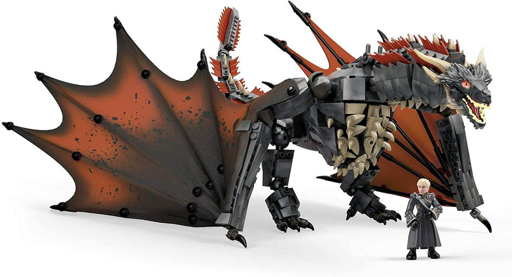 Mega Construx Drogon measures 20 inches for epic display.