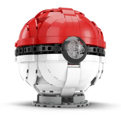 Mega Construx Pokemon Jumbo Pokeball built with 303 bricks for creative building.