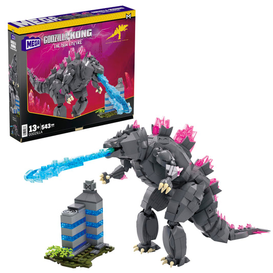 MEGA Godzilla x Kong heat ray action pose for dramatic shelf display