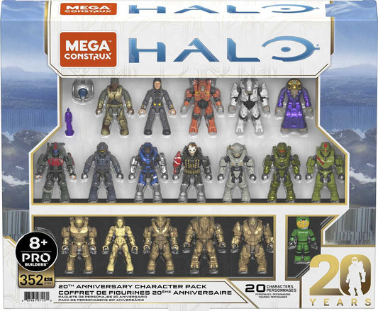 Mega Brands MEGA Halo 20th anniversary figures for display and play.