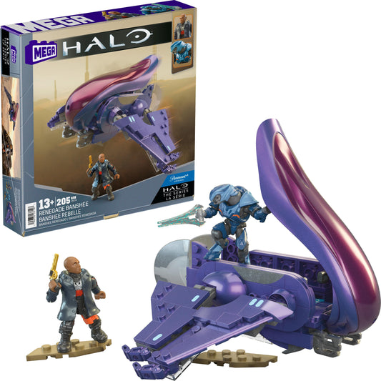 MEGA Halo Banshee aircraft showcases authentic design for immersive building play.