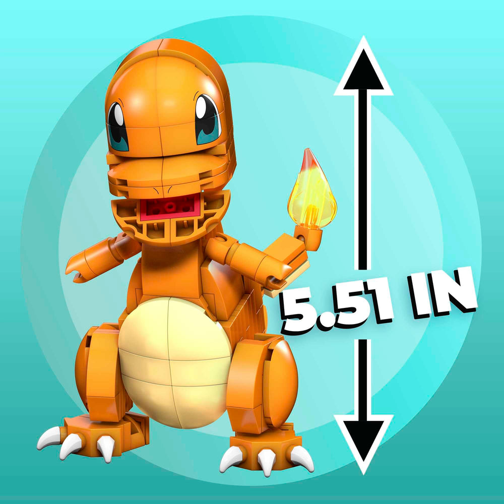 Mega Brands Charmander in action pose for imaginative adventures