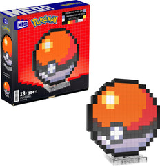 Mega Brands MEGA Pokémon Poké Ball build showcases pixel-art design for collectors.