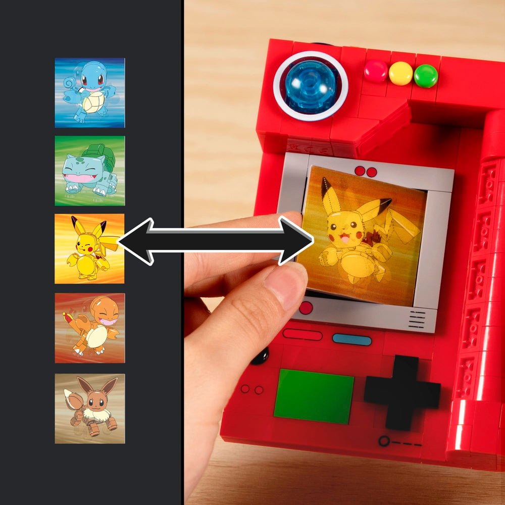 Mega Brands MEGA Pokémon Pokedex Pikachu-card highlights Pikachu’s iconic details for fans.