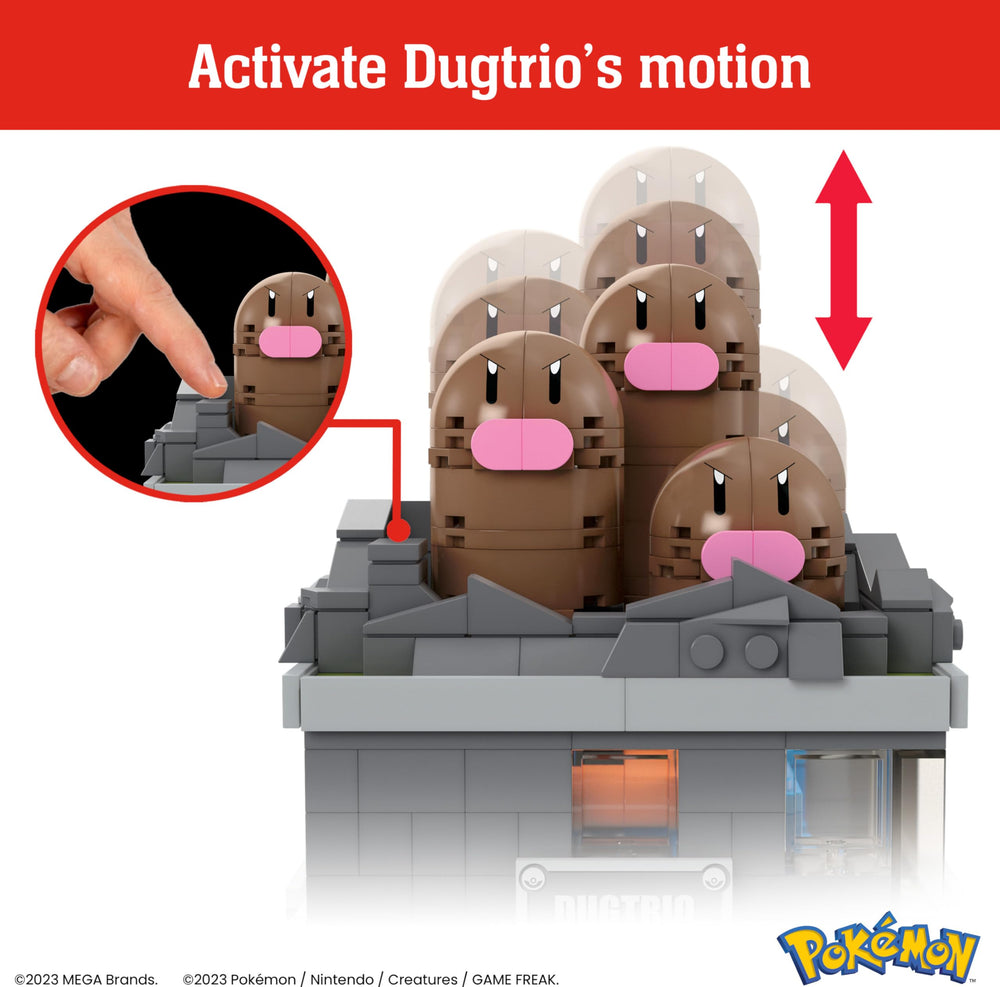 Mega Brands Mini Motion Dugtrio on a desk display inspires daily use