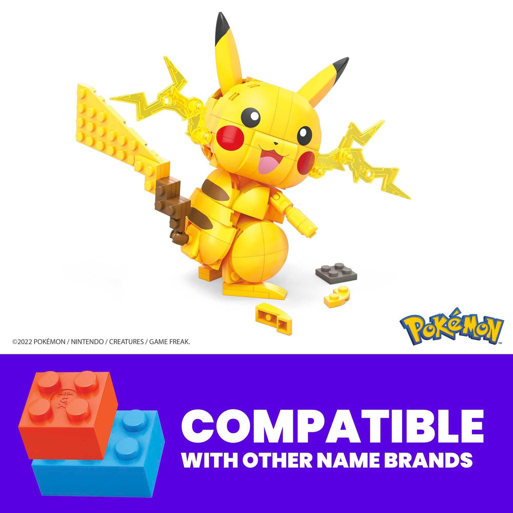 Poseable Pikachu enables multiple battle-ready stances during play.