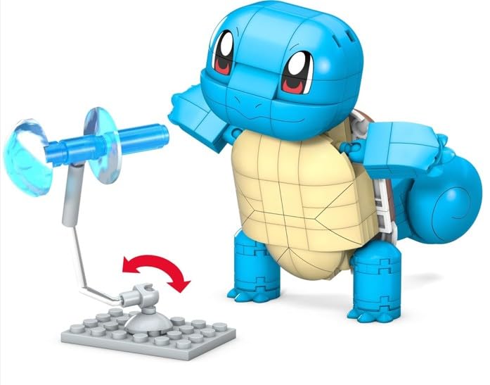 Mega Brands Squirtle comes with 199 bricks for versatile builds.