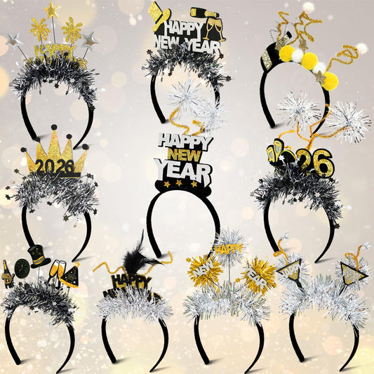 Mega-Loopolis Mega-L headband with champagne design for festive celebrations.