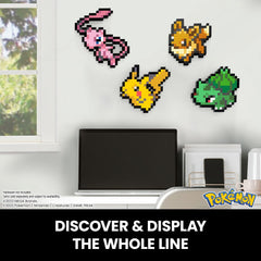 Mega Eevee stands 15cm tall with retro pixel look.