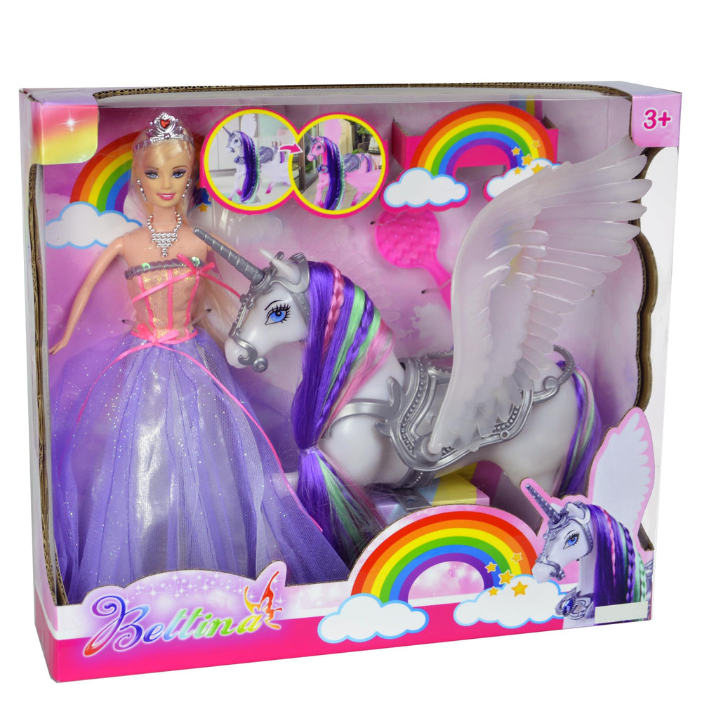 MEGAFUN color-change unicorn doll shifts to pink under sunlight, ideal for outdoor play.