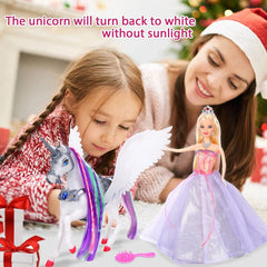 MEGAFUN detachable saddle for versatile, swap-ready play between unicorn and horse.