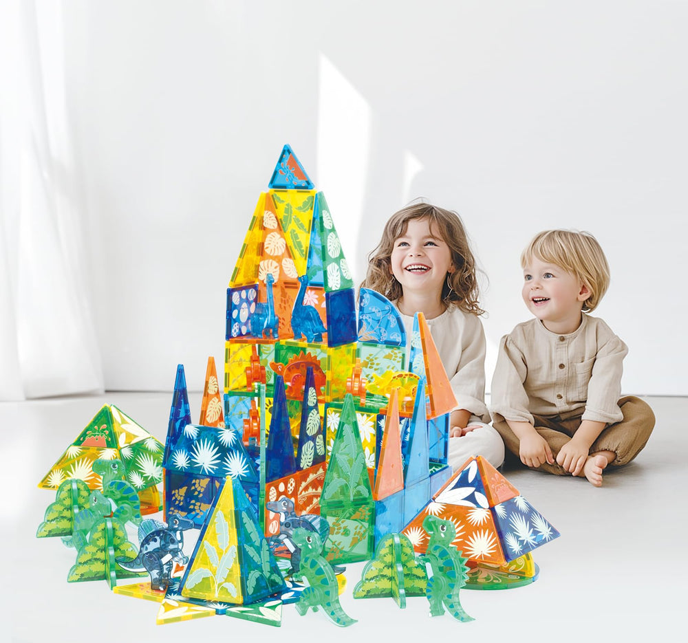 MEGAGONTILES dinosaur-ABS-plastic safe materials with smooth edges for safe fun