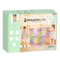 MEGAGONTILES premium magnetic tiles for easy assembly and endless building fun.