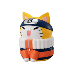 Megahouse Nyaruto Naruto Uzumaki figure side view shows dynamic pose.