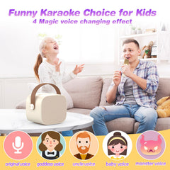 MEGUO wireless microphone close-up shows kid-friendly design