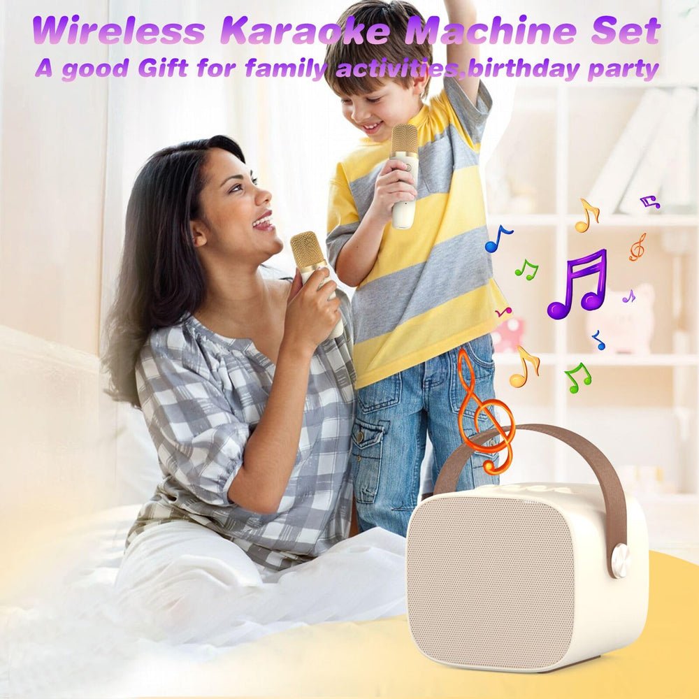 MEGUO karaoke setup two parts highlighted as portable and versatile