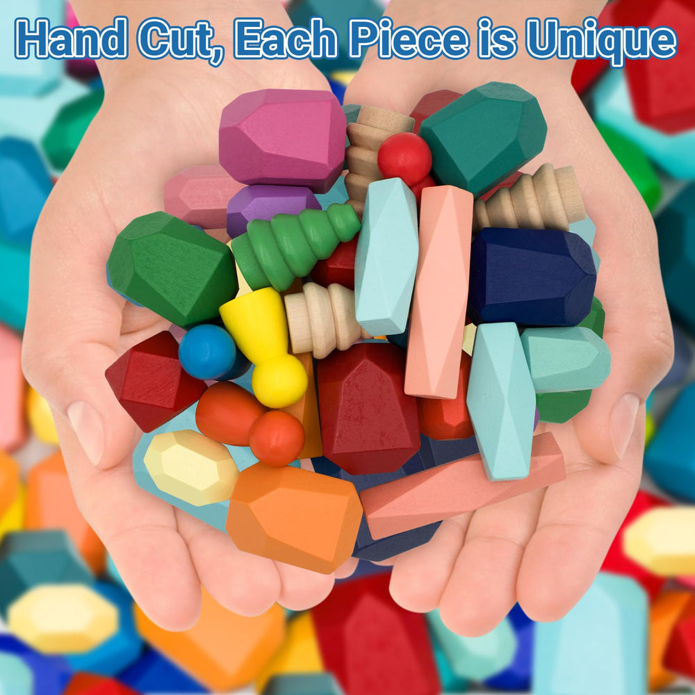 MEGRANATE portable stacking rocks kit ideal for on-the-go sensory play.