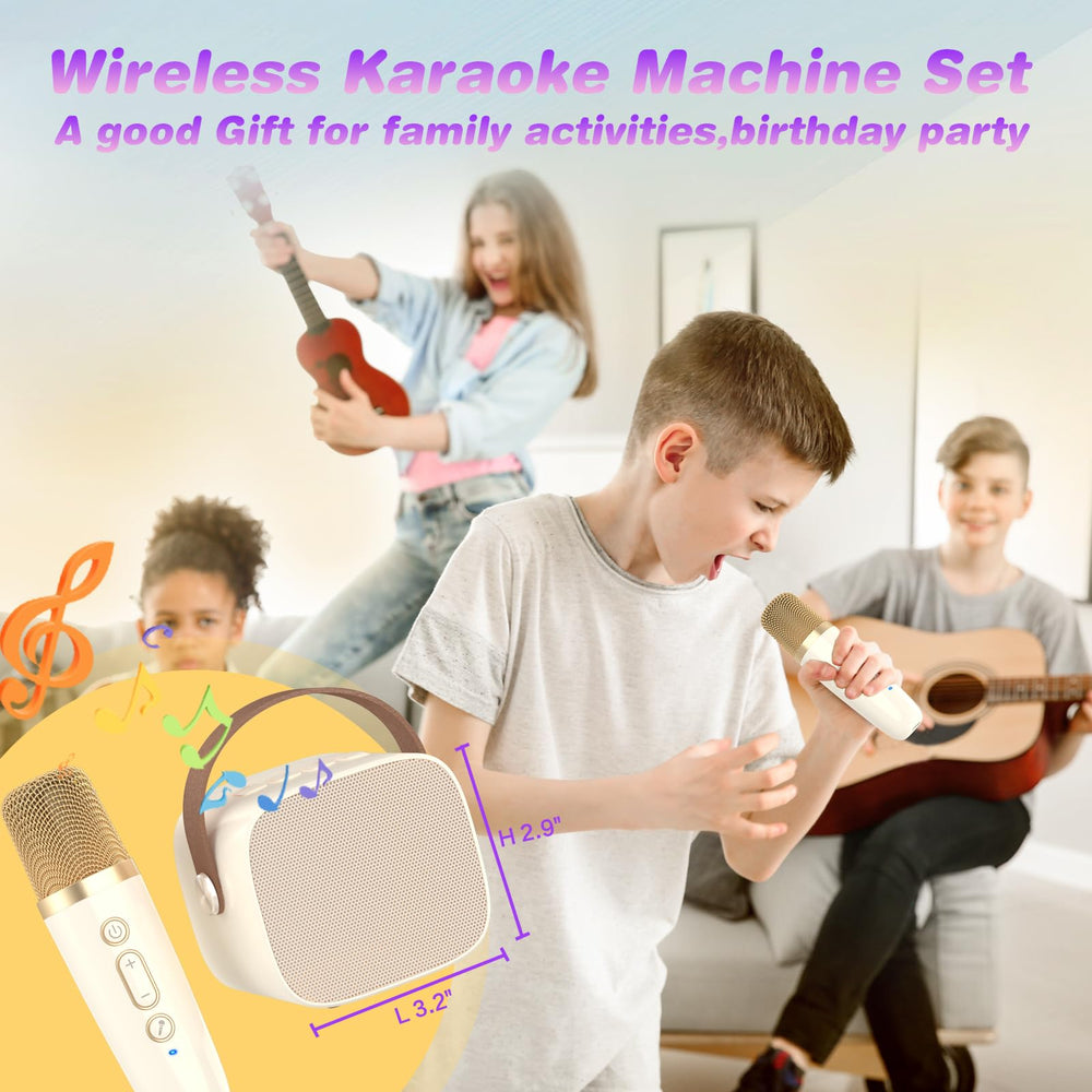 MEGUO Bluetooth speaker detail highlights portable karaoke for on-the-go fun.