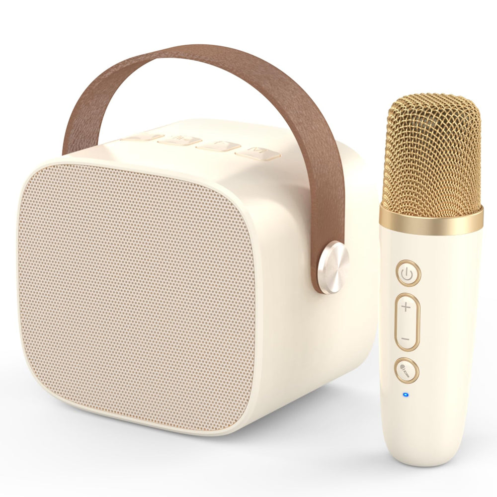 MEGUO mini karaoke machine in a compact design ideal for kids' playtime.