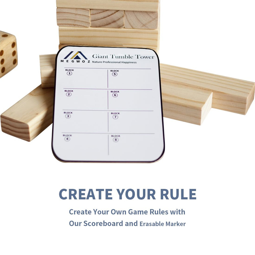 Megwoz dice and scoreboard introduce friendly competition