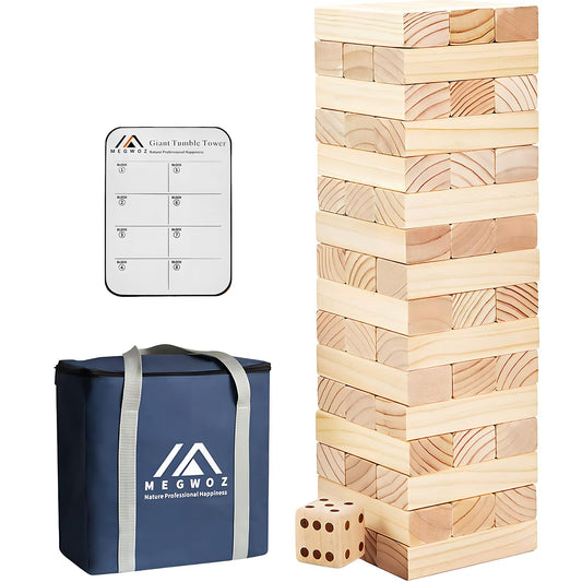 Megwoz giant tumble tower blocks set for family game night