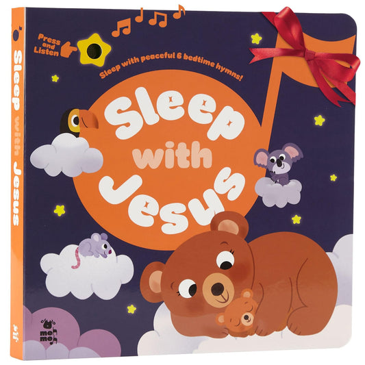 MEHMEH Sleep with Jesus book cover, a durable bedtime companion for toddlers' nightly routines.