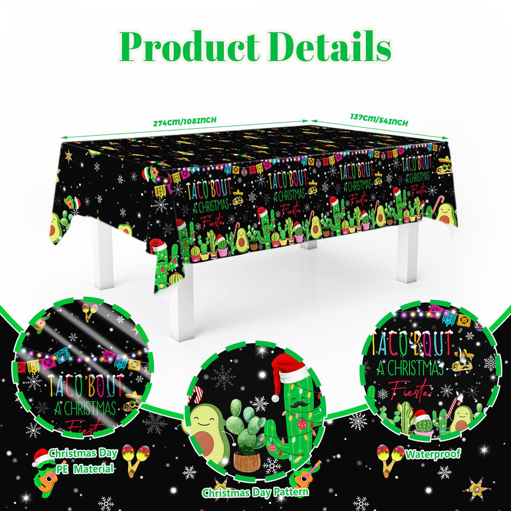 MEHOFOND Feliz Navidad pattern closeup showcases vibrant colors for holiday gatherings.