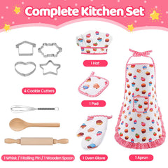 MEIDAYAI adjustable apron with elastic straps supports ages 3–8.