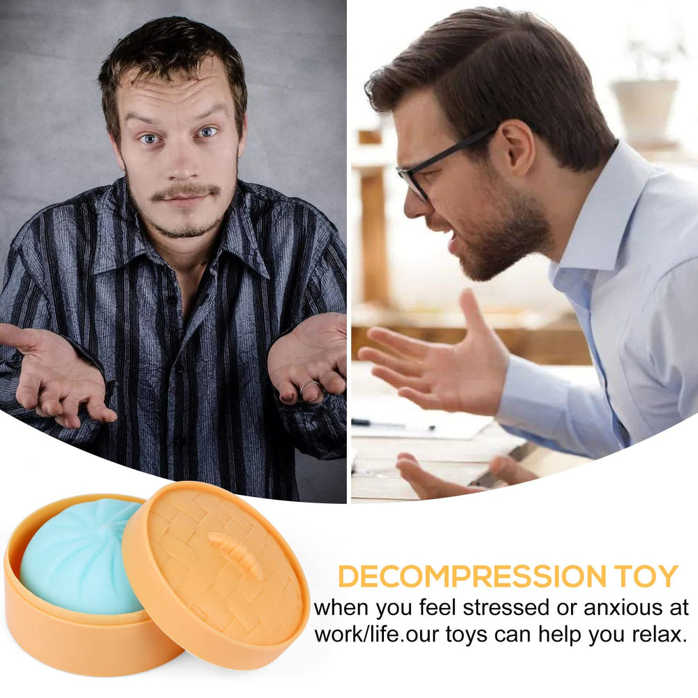 MEIEST pink dumpling stress ball offers tactile engagement and relaxation.