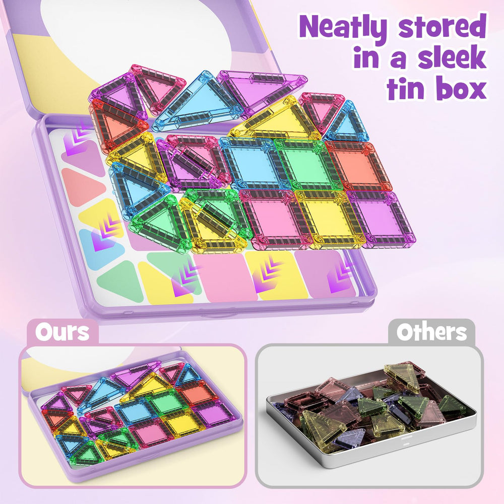 MEIQ versatile shapes set includes squares and triangles for creative building