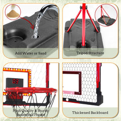 Meland outdoor basketball hoop set for active outdoor play.