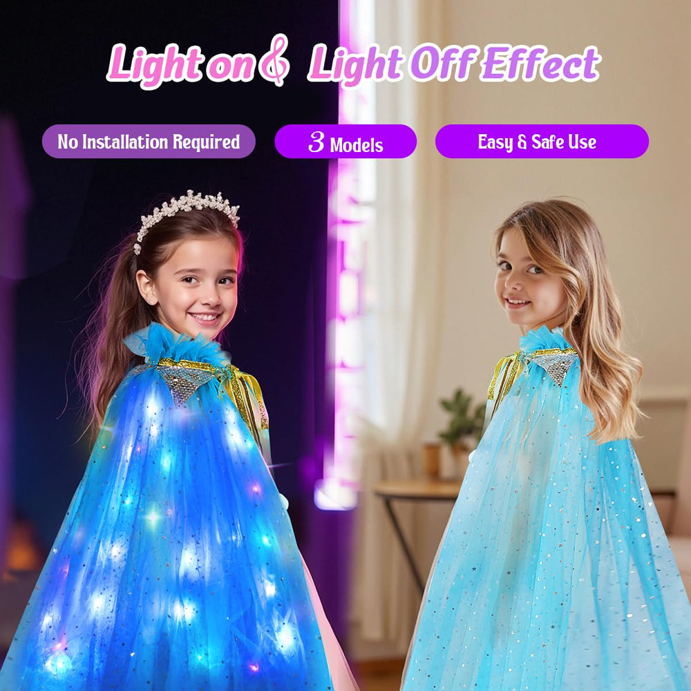 Meland cape with sequin stars and moons for ethereal magic