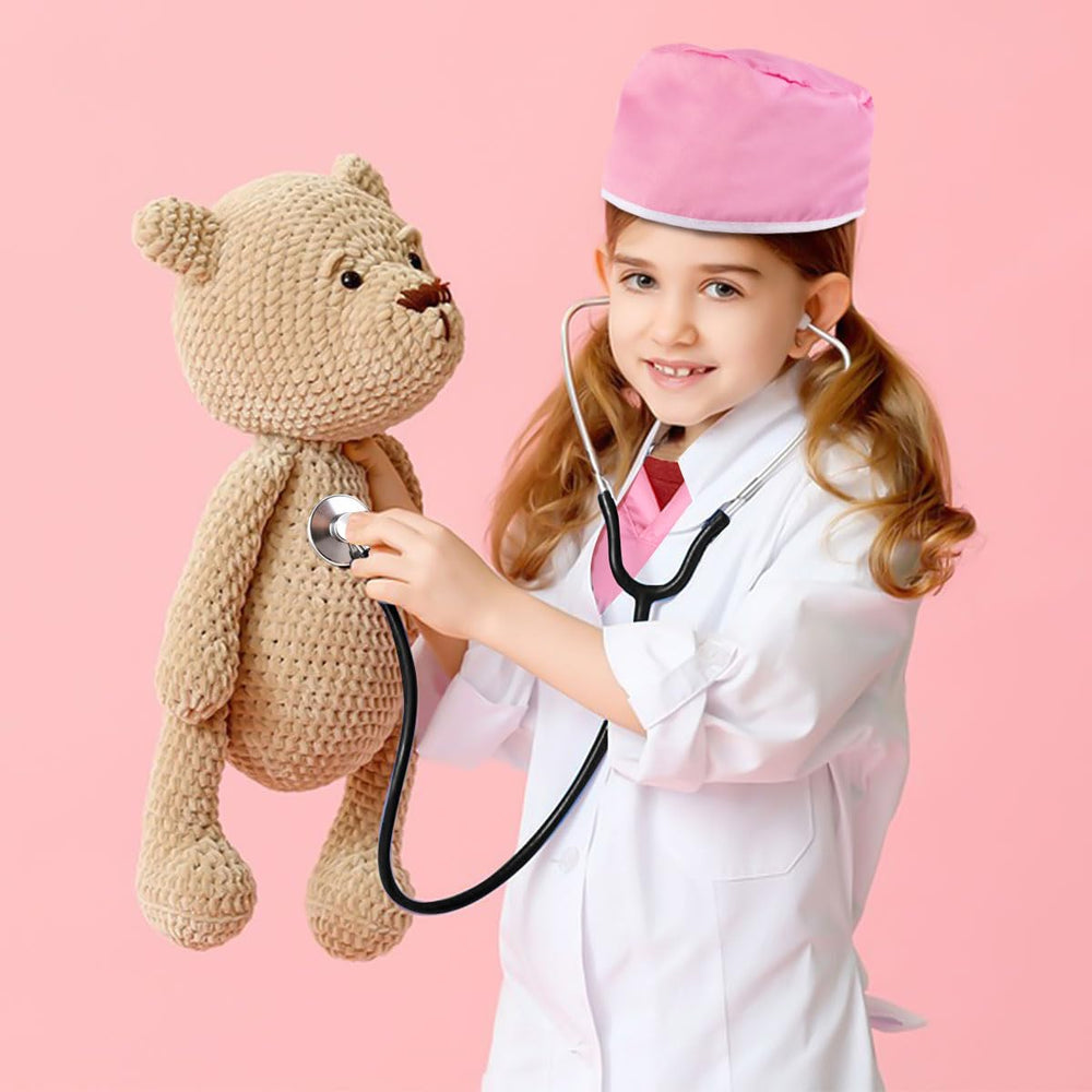 Meland Doctor Costume pink hat image completes the authentic dress-up look.