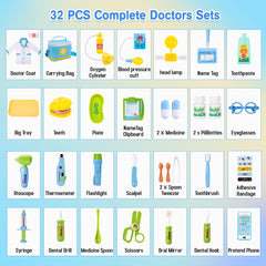Storage bag with Meland Doctor Kit tools helps organize after playtime.