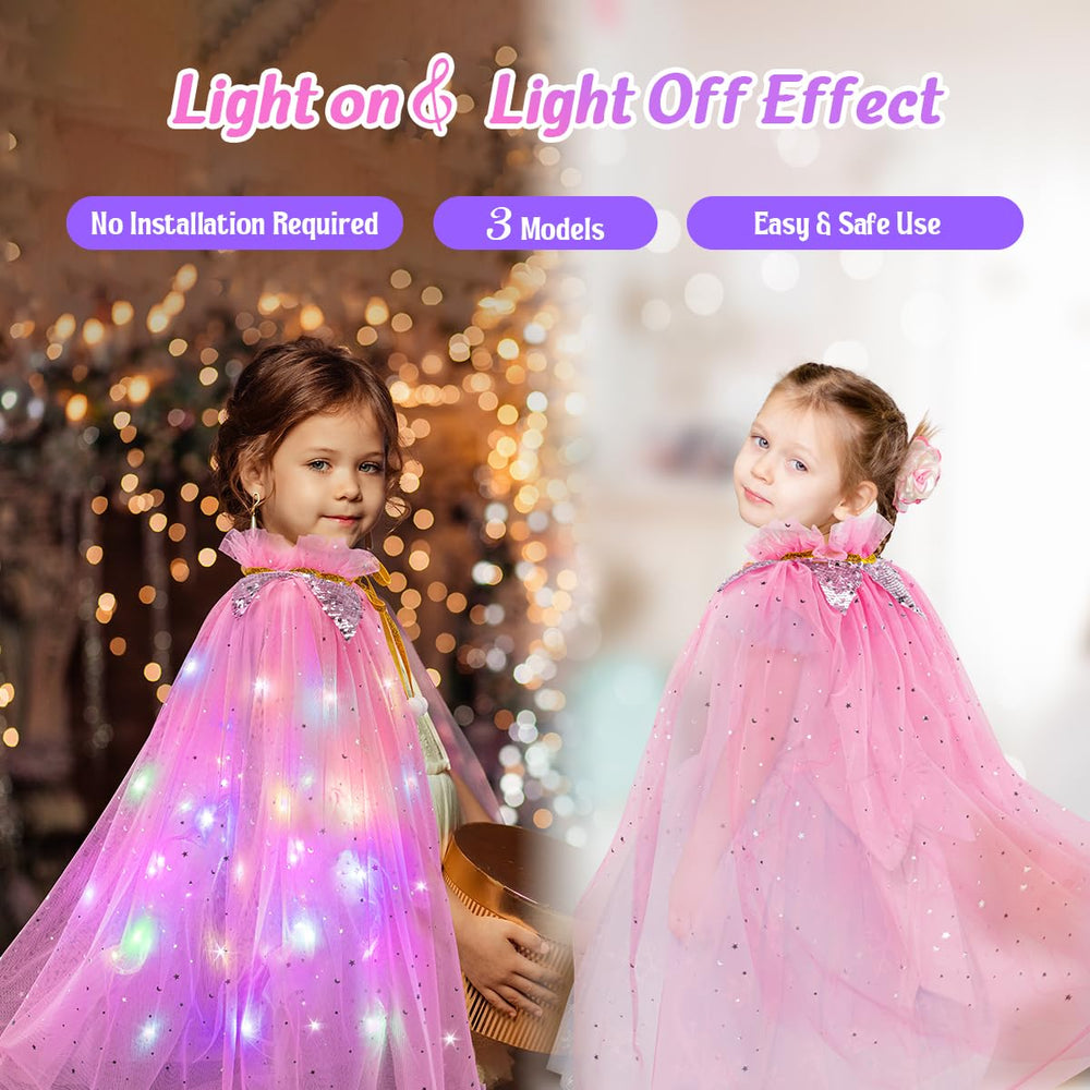 Meland glitter sequin cape with premium fabric for shimmer.