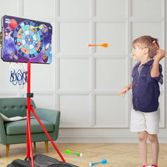 Meland Kids Hoop supports indoor-outdoor use for backyard or living room play.