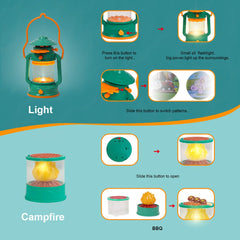 Meland Kids Camping Set binoculars to spot imagined landscapes during outdoor play.