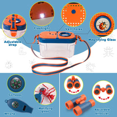 Meland Kids Camping Set lantern provides calming light for cozy camping moments.