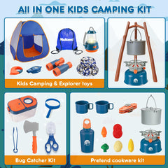 Meland Kids Camping Set sun hat protects little explorers during sunny outdoor play.